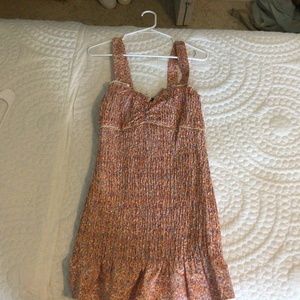 Zara smocked floral dress
